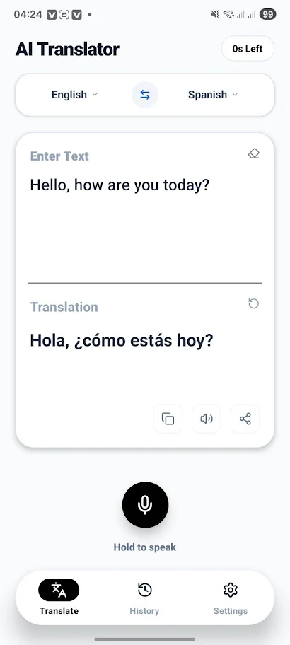 Translate Screen